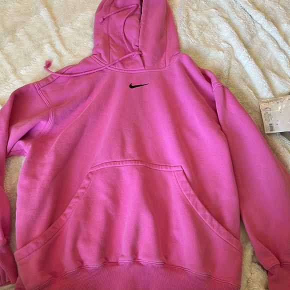 Nike Fuchsia Hoodie with Black Logo - Picture 1 of 1